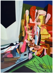 LES ROGERS  Brighten The Corners, 2008  Oil on canvas  84h x 66w x 1 1/4d in