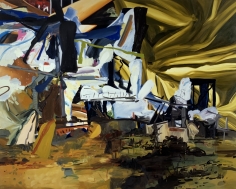 LES ROGERS  Following From Odds, 2002  Oil on canvas  96h x 120w x 1 1/4d in