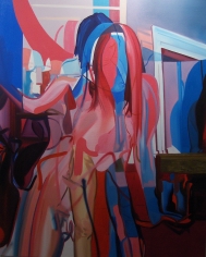 LES ROGERS  Powder Room, 2004  Oil on canvas  72h x 60w x 1d in